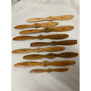 Vintage Top Flite Wooden Model Airplane Propeller Lot 9 Super-M Power Prop RC #1